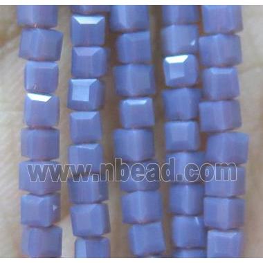 chinese crystal glass bead, faceted cube