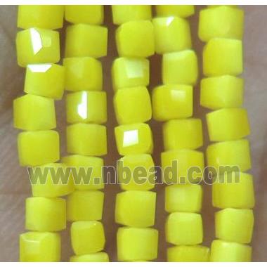 chinese crystal glass bead, faceted cube