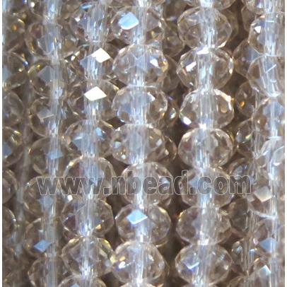 Chinese crystal bead, faceted rondelle