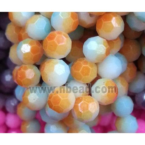 chinese crystal glass bead, faceted round