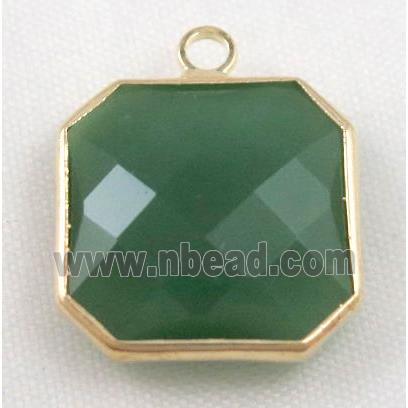 Chinese crystal glass pendant, faceted square