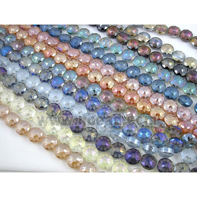 cut glass crystal bead, mixed color