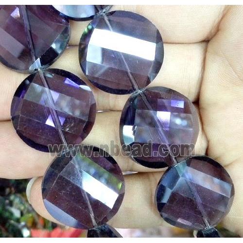 chinese crystal bead, faceted, twist round