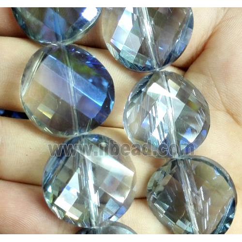 chinese crystal bead, faceted, twist round