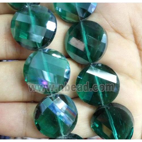 chinese crystal bead, faceted, twist round