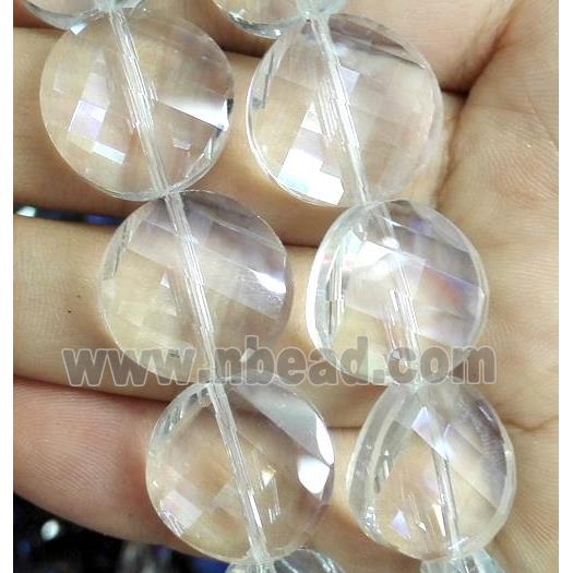 chinese crystal bead, faceted, twist round