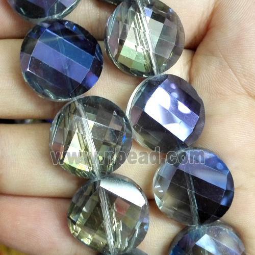 chinese crystal bead, faceted, twist round