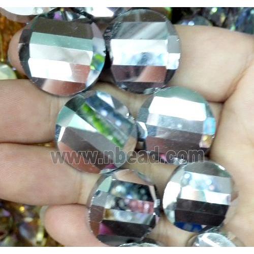 chinese crystal bead, faceted, twist round