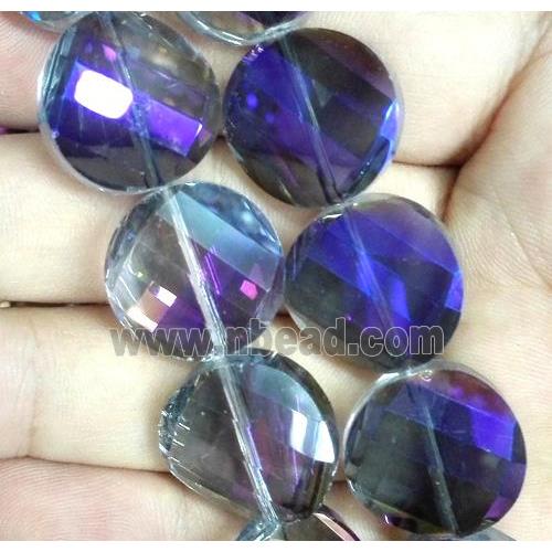 chinese crystal bead, faceted, twist round