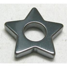 Black Hematite Star Pendant no-hole