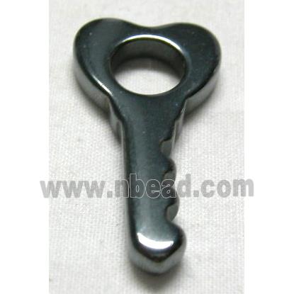 Black Hematite Key Pendant no-Hole