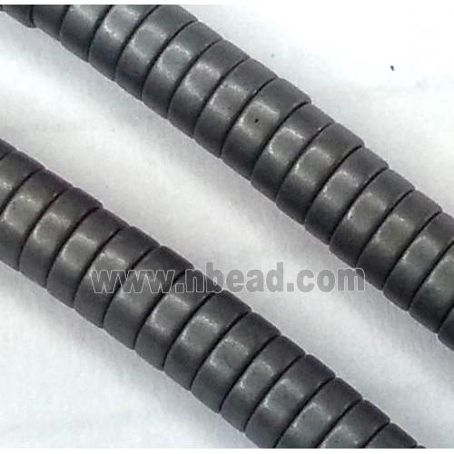 matte Hematite heishi disc beads, no-Magnetic