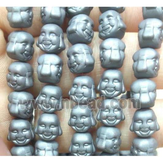 Hagnetic beads, Buddha, matte, gray