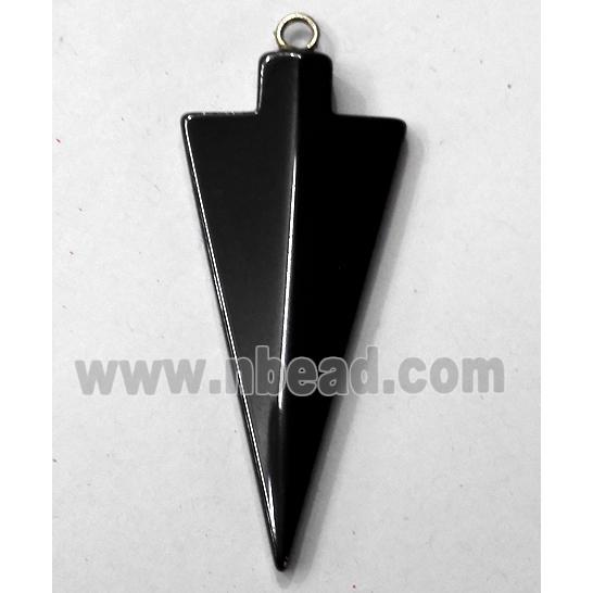 Hematite arrowhead pendant