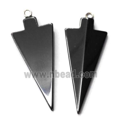 Hematite arrowhead pendant