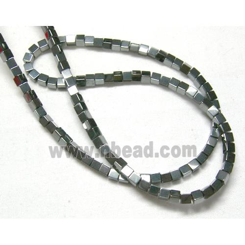 Black Hematite Cube Beads