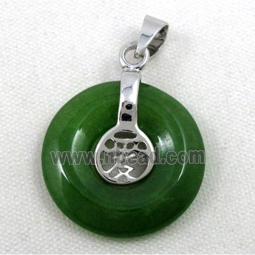 malaysian jade pendant, rondelle