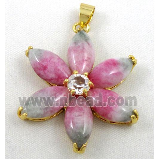 malaysian jade pendant, flower