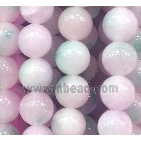 Jade beads, Round, pink