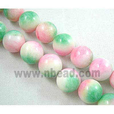 Jade Beads, round, multi color