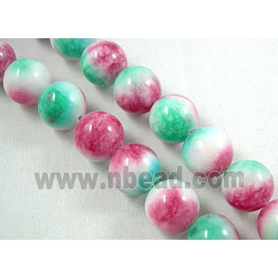 round Jade Bead, multi color