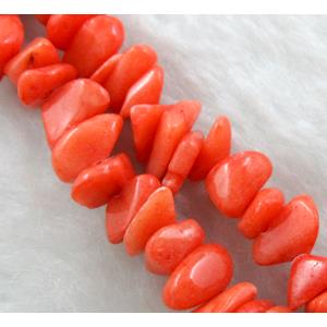 Erose jade bead, Dye chips, stabile