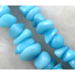 Erose jade bead, Dye chips, stabile