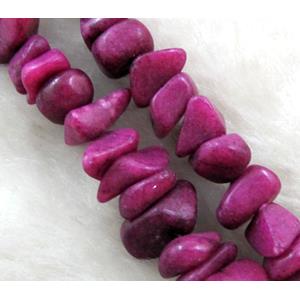 Erose jade bead, Dye chips, stabile