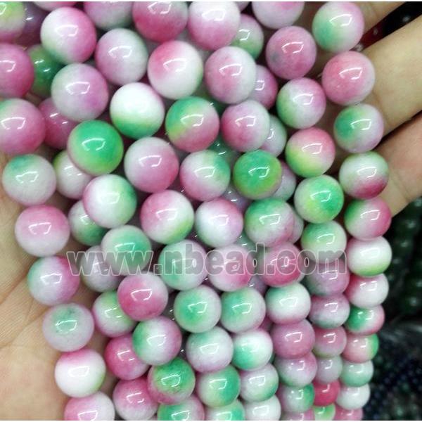 Malaysia Jade beads, round, multicolor