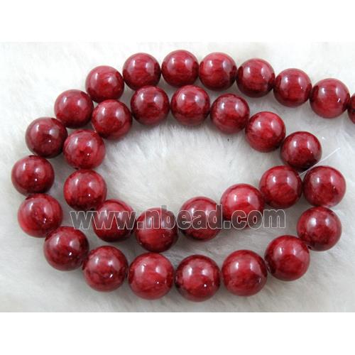 Round Jade gemstone, dye, stabile