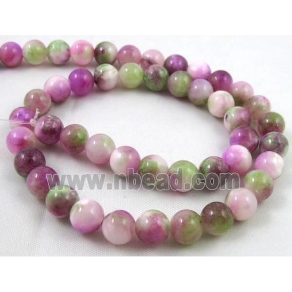 Persia jade bead, round, stabile, colorful