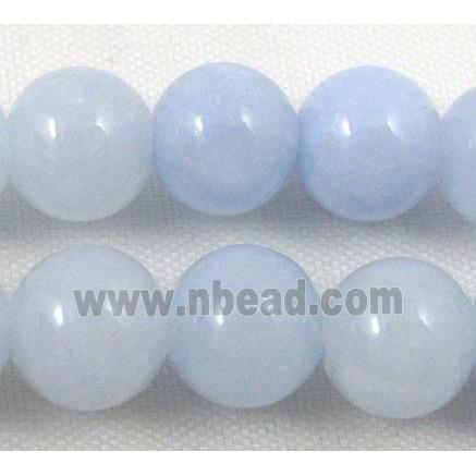 round jade beads, lt.blue, stabile