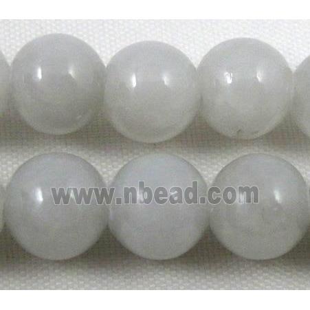 grey jade beads, round, stabile