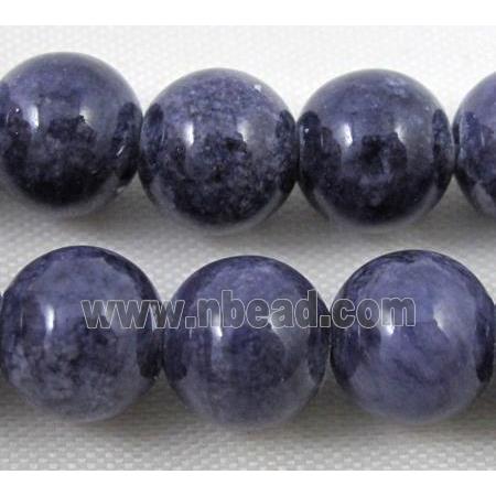 purple jade beads, round, stabile