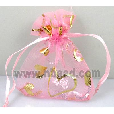 Organza bag, pink