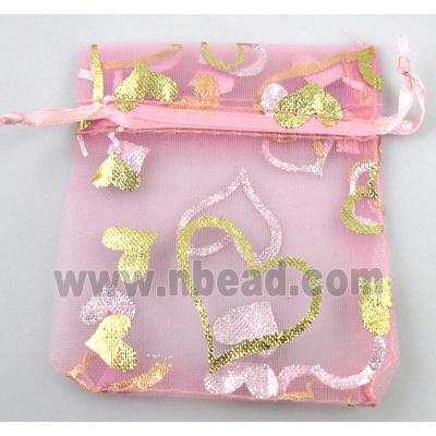 Organza bag, pink