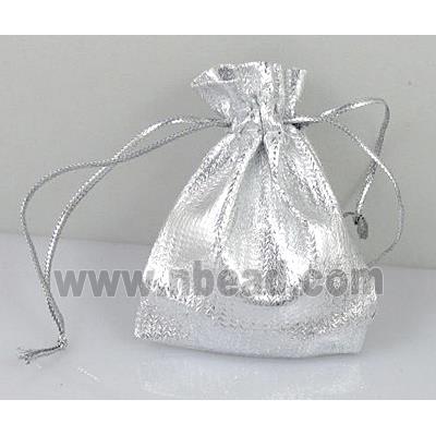 Organza bag, silver