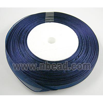 Organza Ribbon Cord, ink-blue