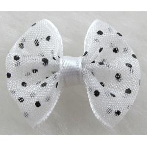 bowknot, Organza butterfly flower, white