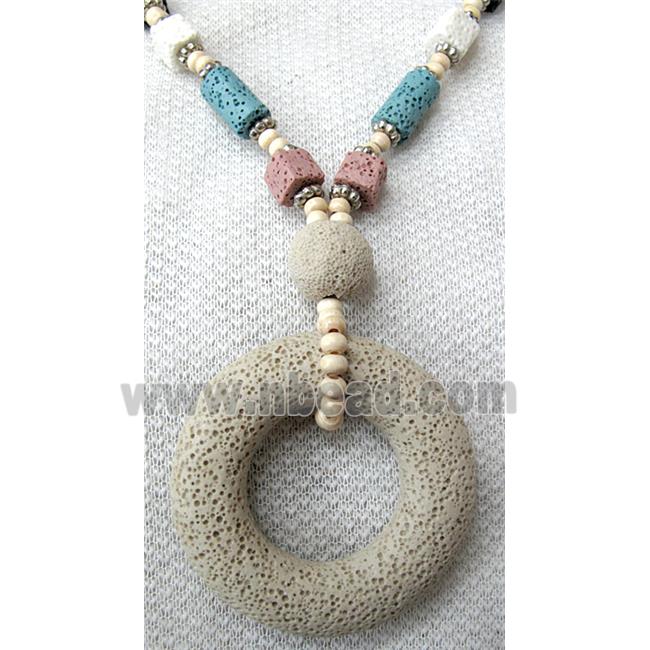 Handmade Lave Necklace