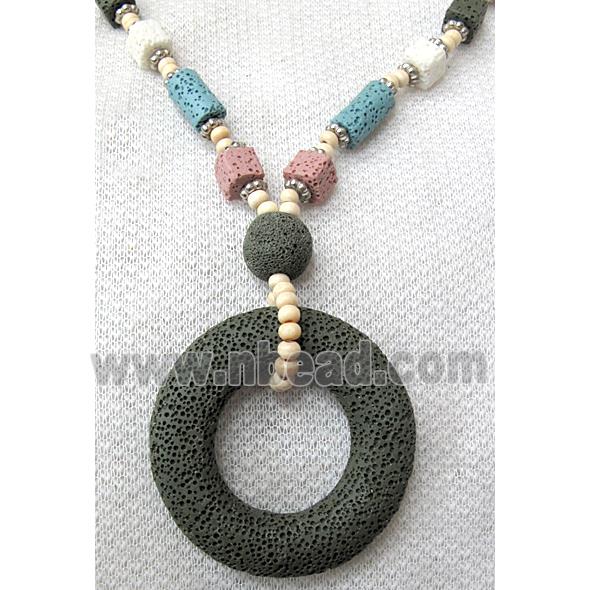 Handmade Lave Necklace