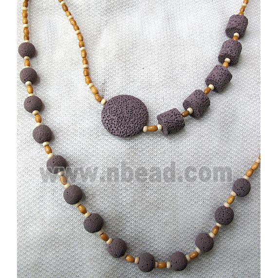 Handmade Lave Necklace