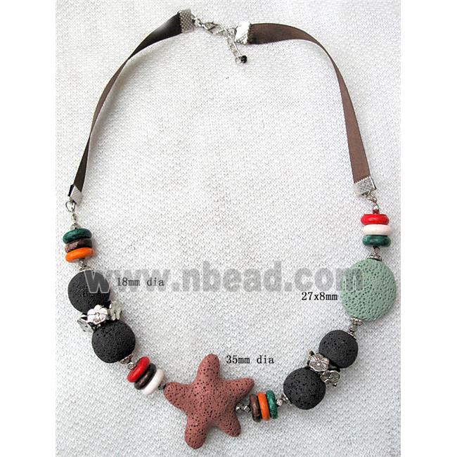 Handmade Lave Necklace