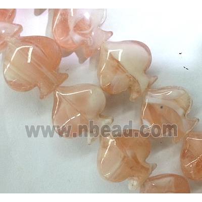 Plated Lampwork glass bead