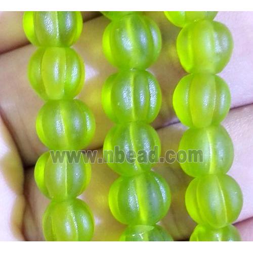 matte lampwork bead, pumpkin