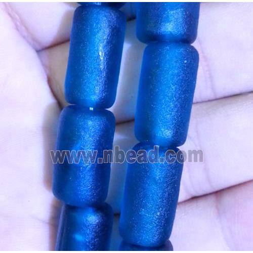 matte lampwork bead, tube