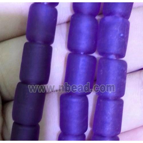 matte lampwork bead, tube