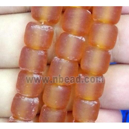 matte lampwork bead, tube