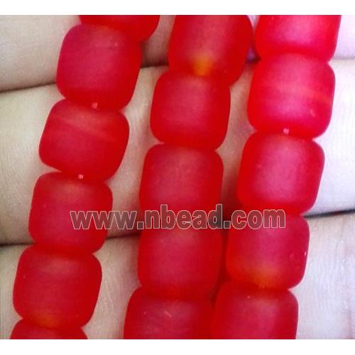 matte lampwork bead, tube