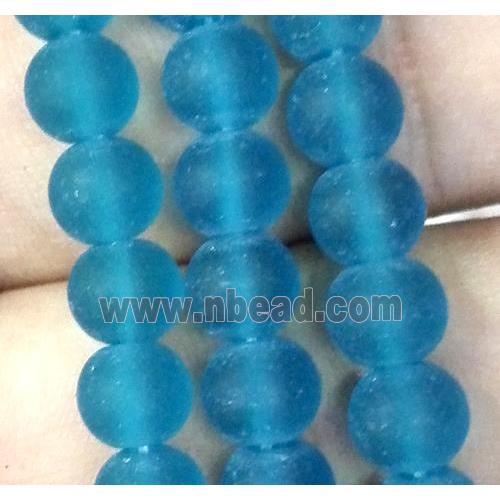 matte lampwork bead, round